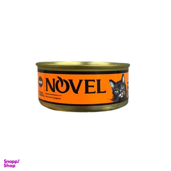 کنسرو غذای گربه نوول لوکس (Novel Luxe) مدل Mix وزن 120 گرم بسته 6 عددی رنگ نارنجی