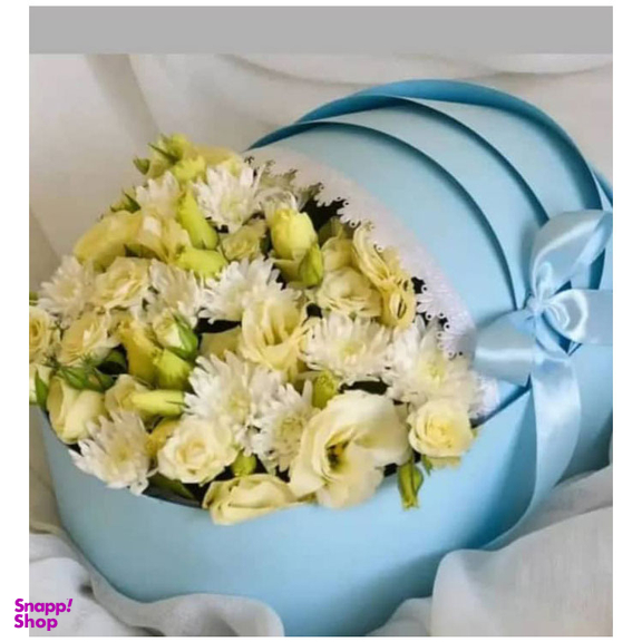 باکس گل طبیعی نوزادی لیسیانتوس