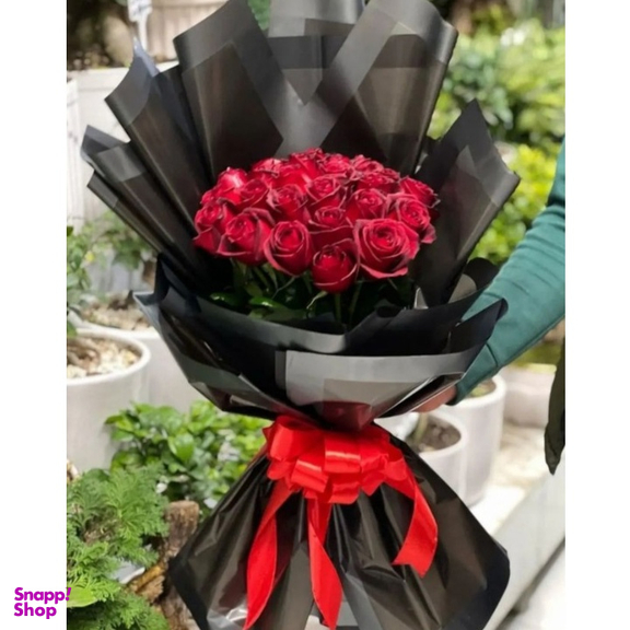 دسته گل رز هلندی رنگ قرمز