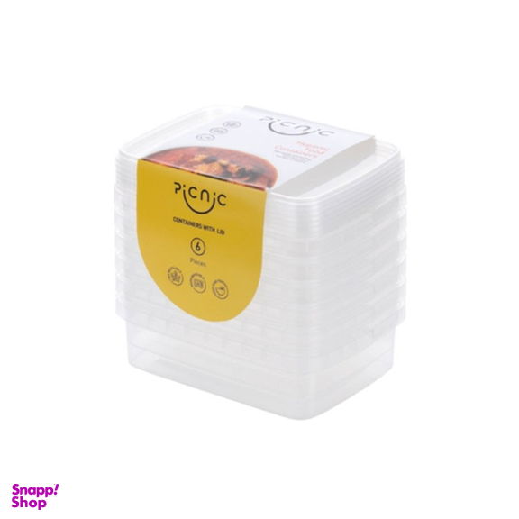 ظرف نگهدارنده پیک نیک (Picnic) کد 675cc بسته 6 عددی