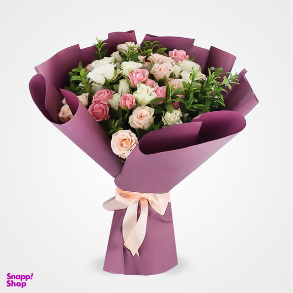 دسته گل رز مینیاتوری آشنا گل بازار