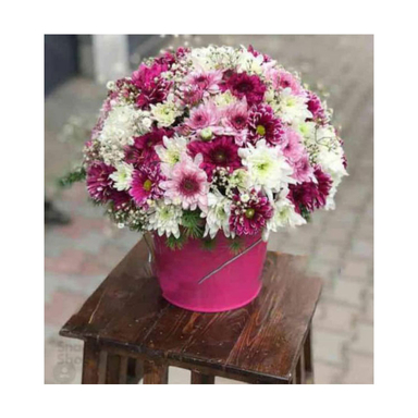 باکس گل طبیعی گرد داوودی