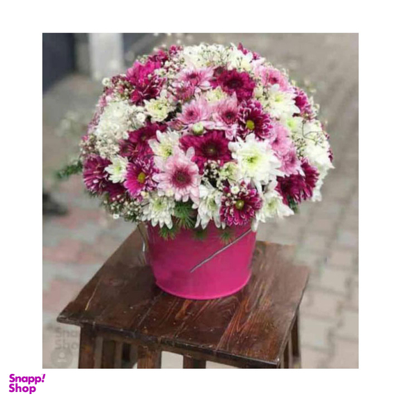 باکس گل طبیعی گرد داوودی