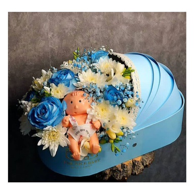 باکس گل طبیعی نوزادی