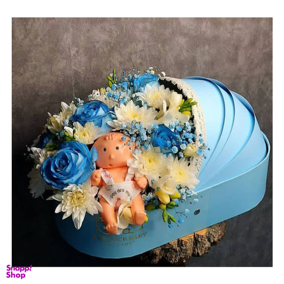 باکس گل طبیعی نوزادی