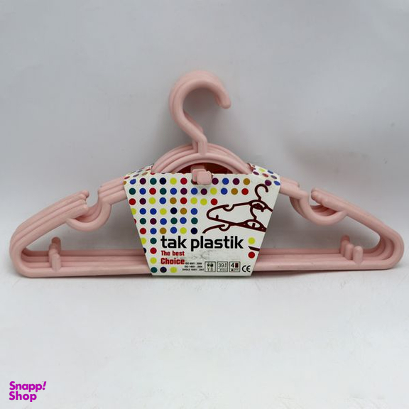 چوب لباسی تک پلاستیک مدل YP-PELAS-04 مجموعه 4 عددی