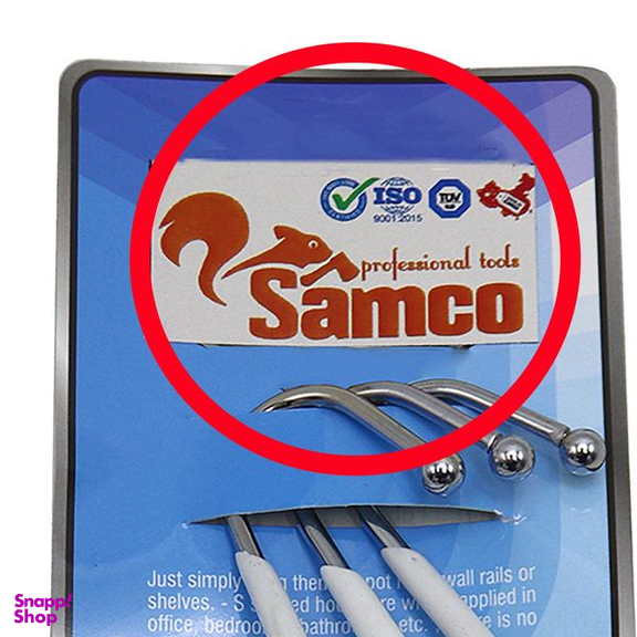قلاب آویز لیوان سامکو مدل روکش دار کد YPLM-06 مجموعه 6 عددی