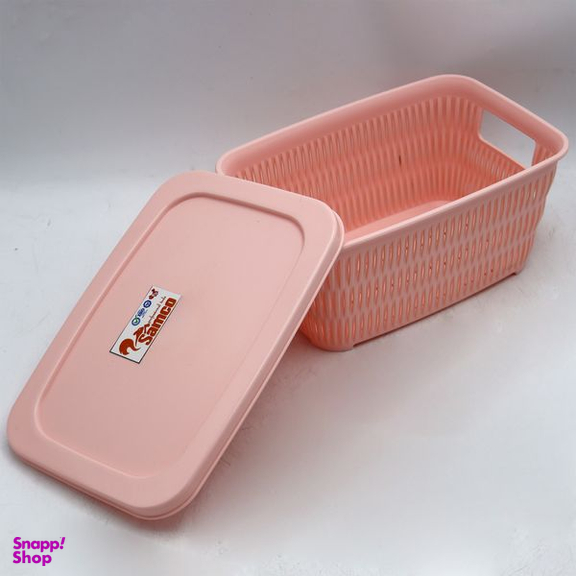 سبد سامکو طرح مستطیل مدل درب دار کد YP-SIZE3-23.5