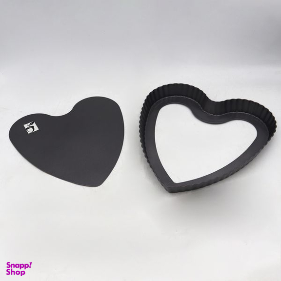 قالب تارت طرح قلب مدل بلوط کد YP-26x26x2.5CM