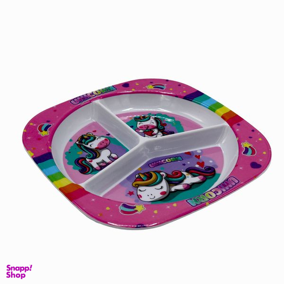 ظرف غذای کودک مدل یونیکورن کد YP-3KHONE-5030-22CM