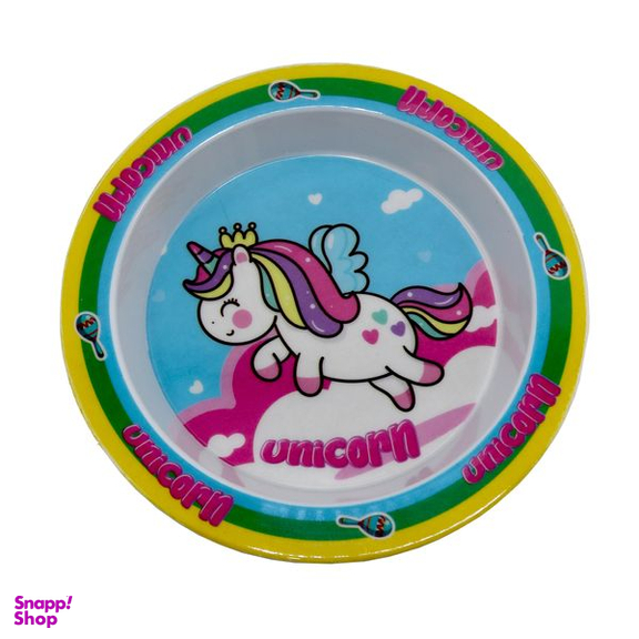 بشقاب کودک مدل یوریکورن کد YP-ZARD-5020