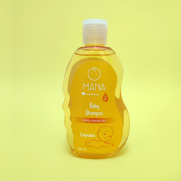 شامپو کودک مانا مدل سر و بدن و عصاره اسطوخودوس و عصاره کالاندوا حجم 200 میلی لیتر بسته 3 عددی