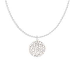 گردنبند نقره زنانه مدل دایره چکشی کد 037
