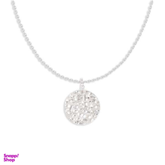گردنبند نقره زنانه مدل دایره چکشی کد 037