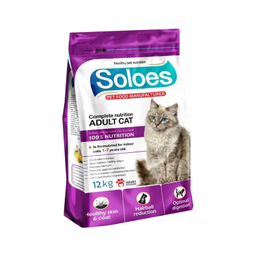 غذای خشک گربه بالغ سولواس مدل مرغ و برنج وزن 12 کیلوگرم