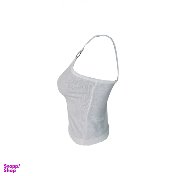 کراپ‌ تاپ زنانه مدل سگک دار کد 1026 رنگ سفید