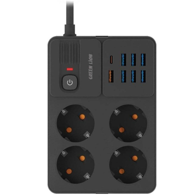 چندراهی برق گرین لاین مدل 7 USB-A Port & 1 PD Port 3250W EU