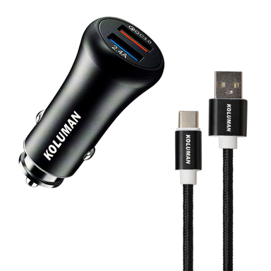 شارژر فندکی 20 وات کلومن مدل KC-C02 همراه کابل USB-C