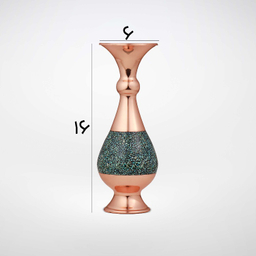 گلدان مسی فیروزه کوبی مدل صراحی کد 16