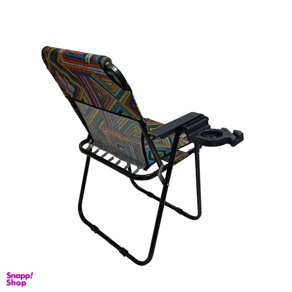 میز و صندلی تاشو سفری مدل استراکچر سرخ پوستی بسته 3 عددی