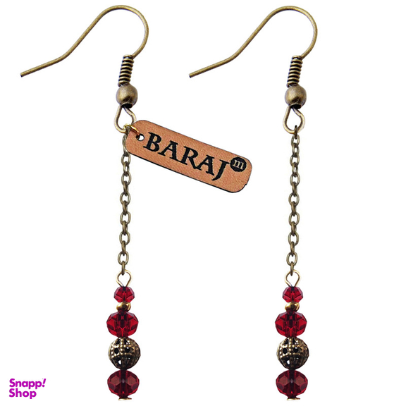 گوشواره زنانه باراج من مدل آویز زنجیر دار کریستالی کد GS-02