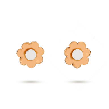 گوشواره طلا 18 عیار زنانه میلی گالری مدل میخی مرواریدی کد MT1238