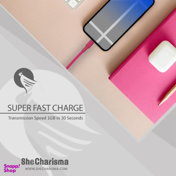 کابل تبدیل USB به Lightning شی کاریزما مدل MEHRNAM طول 1.2 متر