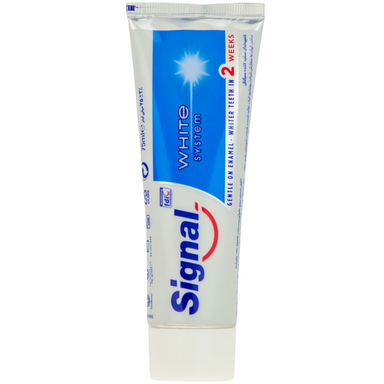 خمیر دندان سیگنال مدل White System سفید کننده حجم 75 میل لیتر