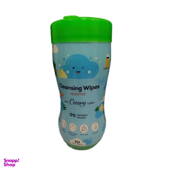 دستمال مرطوب کودک کانواس مدل cleaning wipes بسته 70 عددی