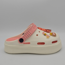 صندل بچگانه پاپا مدل کراکس کد 51649 رنگ کرم صورتی