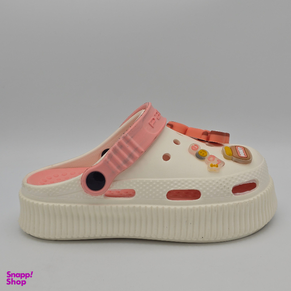 صندل بچگانه پاپا مدل کراکس کد 51649 رنگ کرم صورتی