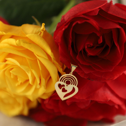 نیم ست طلا 18 عیار زنانه الن نار مدل روز عشق ELN9958