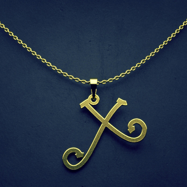 گردنبند طلا 18 عیار زنانه مدوپد مدل حرف X کد H3-1-1440