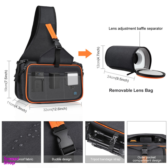 کوله پشتی دوربین پلوز مدل PU5014B