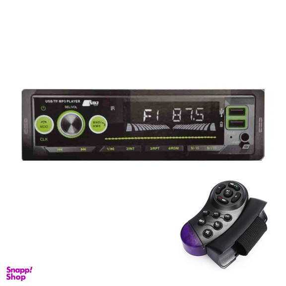 دستگاه پخش خودرو پنل جدا شش خروجی مولتی کالر نیکی تک مدل NI063 به همراه کنترل فرمان بلوتوثی