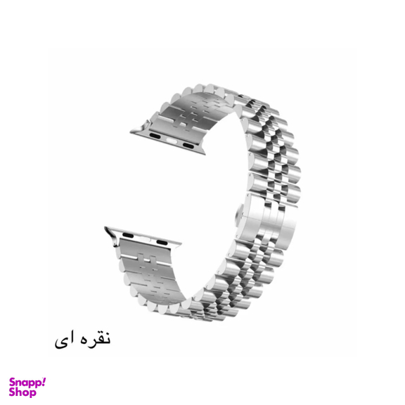 بند ساعت هوشمند مدل رولکسی مناسب اپل واچ سایز 42/44/45 میلی متر
