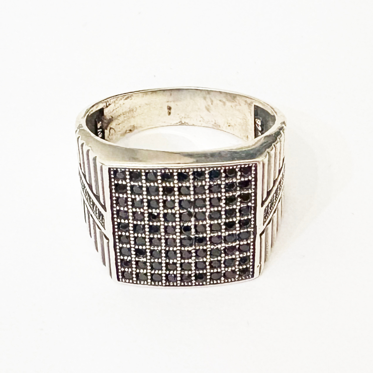 انگشتر نقره مردانه گیرا مدل Square کد G217