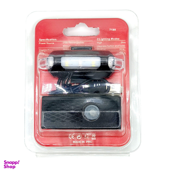 چراغ جلو و عقب دوچرخه مدل شارژی 200 لومن کد 760