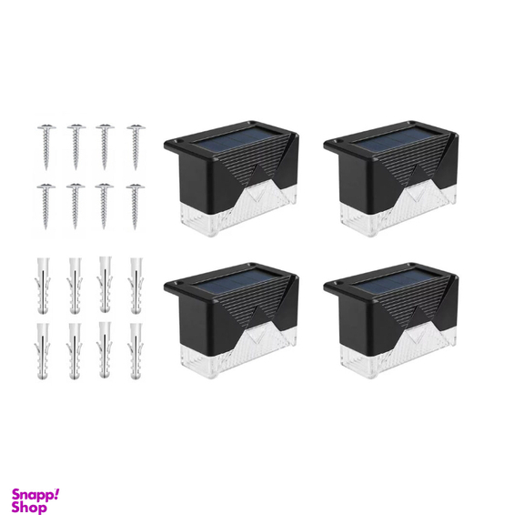 چراغ خورشیدی طرح لب پله ای مدل SOLAR  LIGHTS مجموعه 12 عددی