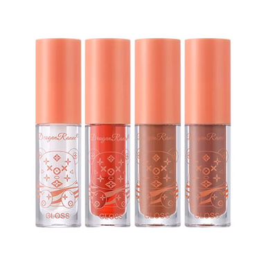 رژ لب مایع دراگون رانی مدل خرسی شماره 02 مجموعه 4 عددی