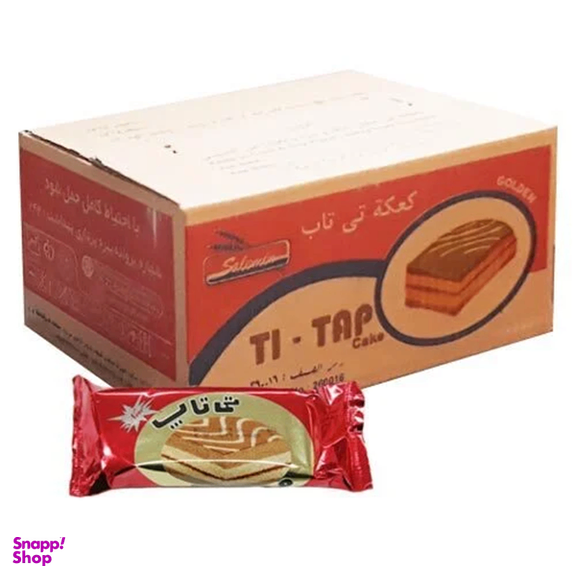 کیک تی تاپ سالمین وزن 60 گرم بسته 36 عددی