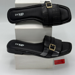 صندل زنانه دوریس مدل رایا طلقی کد 02 رنگ مشکی