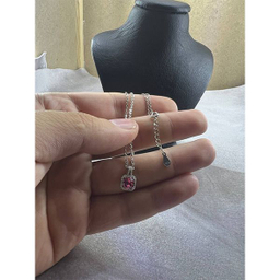 گردنبند نقره زنانه سواروسکی مدل تک سنگ جواهری کد 325454