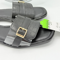 صندل زنانه دوریس مدل رایا طلقی کد 02 رنگ مشکی