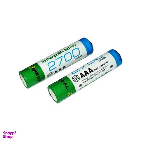 باتری نیم قلمی شارژی دیجیتال سی اف ال کد 2700 بسته 2 عددی