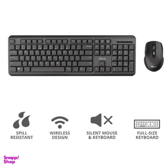 کیبورد و ماوس بی سیم تراست مدل TKM-350 WIRELESS