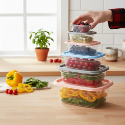 ظروف نگهدارنده نورینو مدل لاله مجموعه 6 عددی