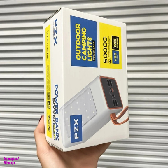 پاوربانک پی زد ایکس مدل V89 Fast Charge 22.5W ظرفیت 50000 میلی آمپر ساعت