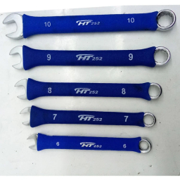 آچار یکسر تخت یکسر رینگی اچ تی 252 مدل HT252A مجموعه 12 عددی