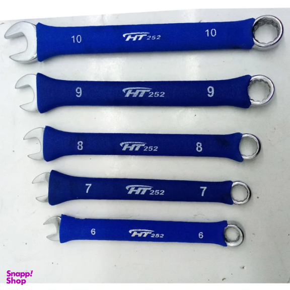 آچار یکسر تخت یکسر رینگی اچ تی 252 مدل HT252A مجموعه 12 عددی